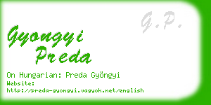 gyongyi preda business card